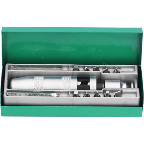 Schlagbohrmaschinen-Set aus Chrom-Vanadium-Stahl, rutschfester und langlebiger Schraubendreher für Heimwerkerarbeiten. (1/5)