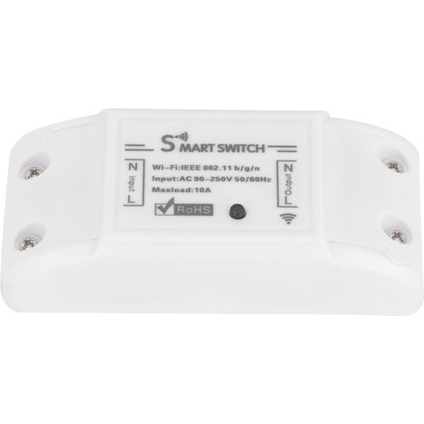 Interruttore WiFi intelligente, presa intelligente da 10 A con timer, controllo vocale, Alexa, Google Home, ABS ignifugo, compatto, casa wireless (1/5)