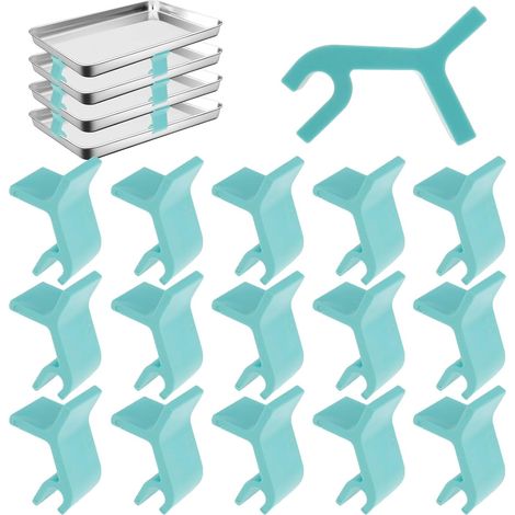 Set mit 16 stapelbaren Backblechstützen – Platzsparend, wiederverwendbar und vielseitig – Für Gefriertrocknerbleche (5 x 3 x 2,5 cm) (1/5)