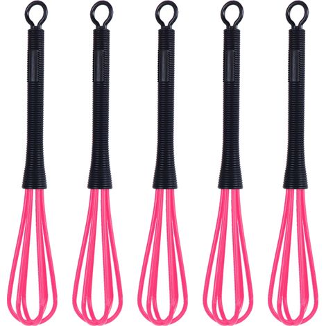 Fouet - 5 Pièces - Manche Antidérapant avec Crochet de Suspension - Pour Salon de Coiffure et Cuisine - Plastique Résistant (1/5)