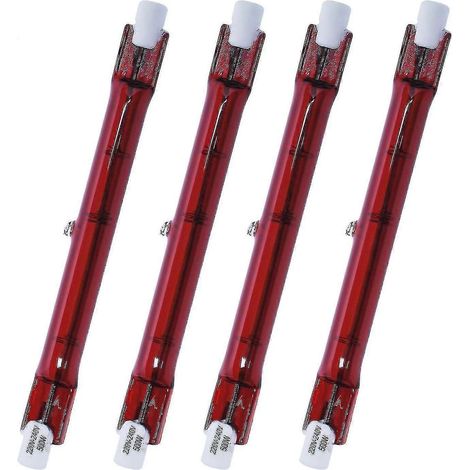 Ampoule halogène 500 W Ruby compatible avec les chauffages de jardin Heatmaster R7 - Lot de 4 (1/4)