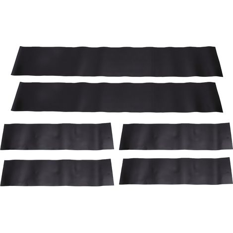 Ensemble de protection de plaque de protection de porte, paquet de 6 protections auto-adhésives contre les rayures des animaux de compagnie pour portes de maison PP (2 pièces longues + 4 pièces courte (1/5)