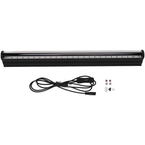 BUNTHAUS Tube à lumière noire LED UVA 380 à 400 nm, longueur 29 cm, alimentation USB 5 V