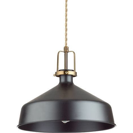 Sospensione Industrial-Minimal Eris-1 Metallo Nero 1 Luce E27 (1/3)