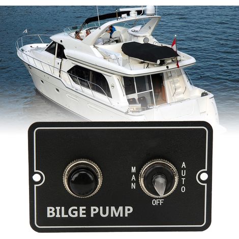 12V/24V Lampenpumpen-Steuerschalter, Aluminiumplatte, manueller + intelligenter Schalter mit Sicherungsanzeige (SFSP-015-01) (1/5)