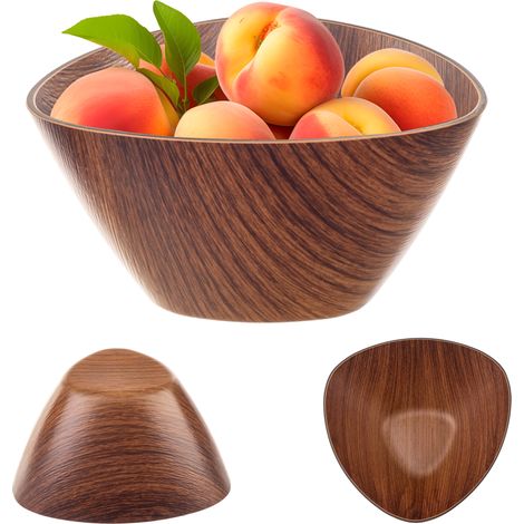 KADAX Salatschüssel aus Kunststoff,  Snackschüssel, Dreieckig, 16 cm