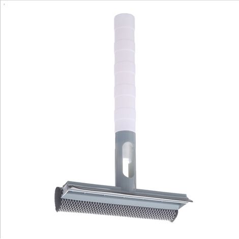 Raclette pour vitres et douche avec flacon pulvérisateur, lot de 2, brosse de nettoyage pour vitres de voiture, cuisine, salle de bain, bleue (1/3)