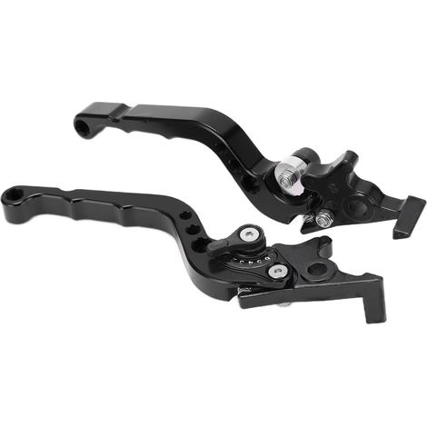 Motorradbrems- und Kupplungshebel, CNC-gefräster Hebel aus Aluminiumlegierung, universelles Motorradzubehör, schwarz (1/5)