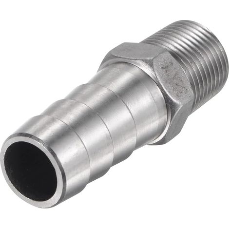 Raccord Cannelé Tuyau Barbillon 16mm OD x 3/8PT Mâle Filetage (1/5)