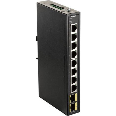 D-Link DIS-100G-10S switch di rete Non gestito Gigabit Ethernet (10/100/1000) DIN rail Nero (1/2)