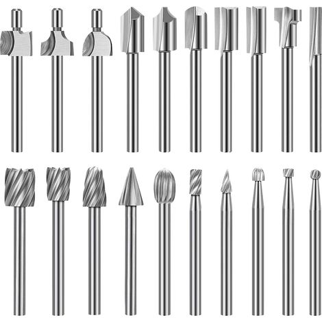 20PCS HSS Fräser Set, Metallfräser für Dremel Rotationswerkzeug (1/5)