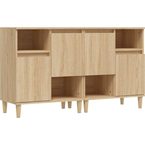 2 Stk. Sideboard/Anrichte/Buffet Sonoma-Eiche 60x35x70 cm Holzwerkstoff LXWW627677 (1/5)