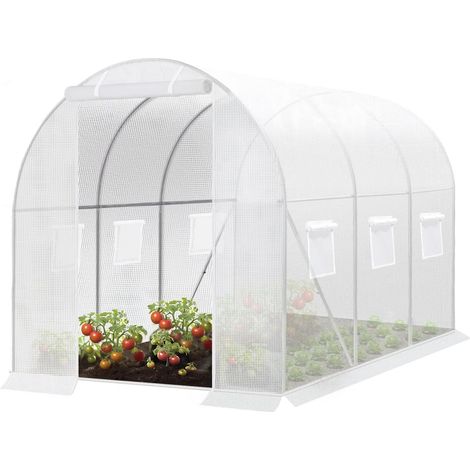 Foil Greenhouse, Winterproof Polytunnel Greenhouse, Tunnel Greenhouse,Freeze-proof Warm Room Cover Grow House, 200x300x200cm (1/5)