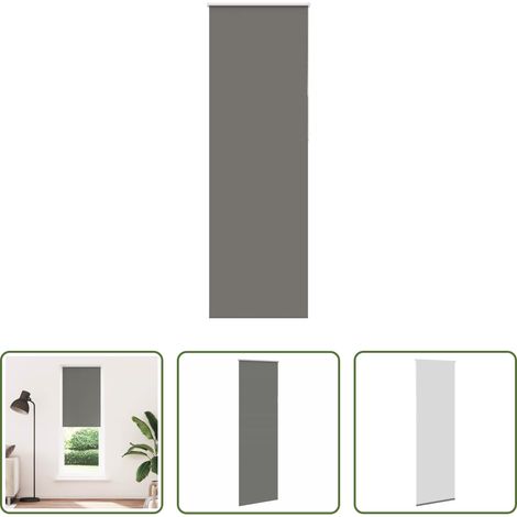 vidaXL Sichtschutz -  Verdunkelungsrollo Grau 80x210 cm Stoffbreite 75,7 cm Polyester (1/5)