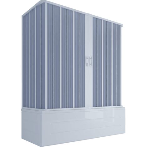 Sopravasca 3 Lati 70x170x70 cm 2 Ante a Soffietto in PVC Apertura Centrale H150 cm Dorini Bianco (1/4)