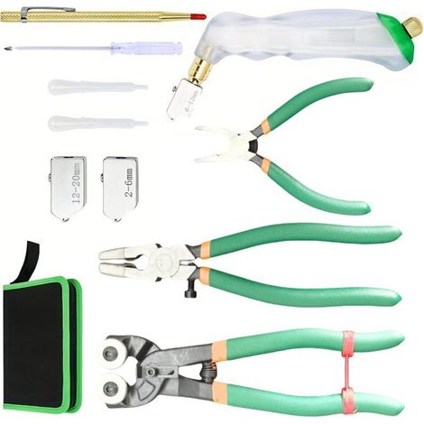 Ensemble de pinces robustes en acier allié avec poignée ergonomique pour le travail du verre et du carrelage (1/5)