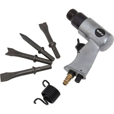 Wolf 150mm Air Chisel Kit, 4 Chisel Attachments, For Air Compressors