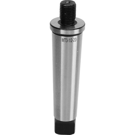 Mandrin de perçage, tige de 3MT vers adaptateur MT3 à cône Morse trempé fileté 1/2 po-20
