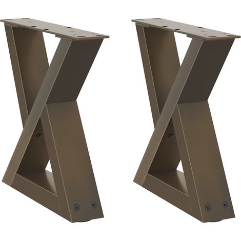 Maison Exclusive - Patas para mesa de centro (2 unidades), acero