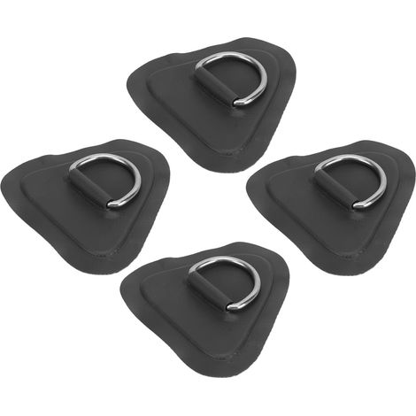 Anneaux en Acier Inoxydable pour Planche de Paddle, Bateau Gonflable, Surf et Canot - Lot de 4, Noir (1/5)