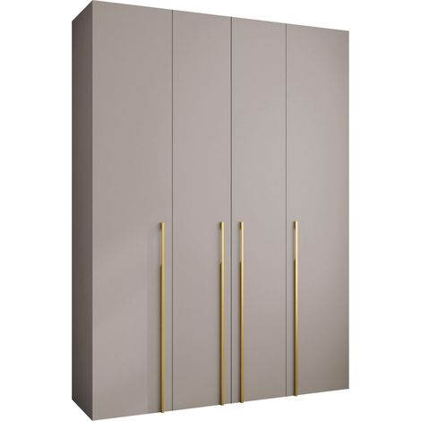 Armario Hartford 570, Cachemira, 246x180x42cm, Puertas de armario: Con bisagras, Número de estantes: 12 (1/5)