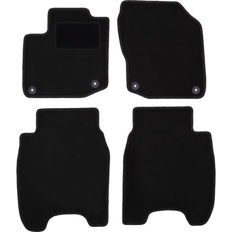 Alfombrillas de terciopelo negro para Honda Civic IX hatchback (2012-)