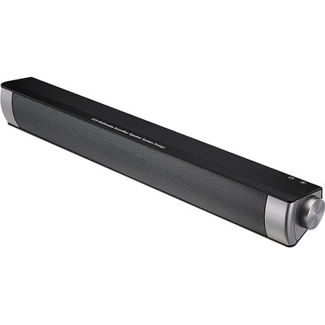 1 Barre de son, Haut-parleur stéréo USB, Caisson de basses intégré, Compatible PC Tablette Smartphone, Pour Bureau Maison Voyage (1/5)