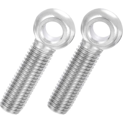 2 Pcs Boulon à Œil M18x70mm Boulon à Œillet de Levage pour Balancement d'Épaule, Vis Filetage Complet en Acier Inoxydable 304, Filetage Métrique Trou Coulissant, Couleur Argentée (1/5)