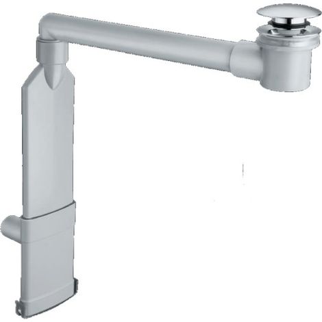 Cristina Ondyna – Siphon de lavabo ultra-fin UD150S51 – Bonde clic-clac en laiton chromé – Réductible et orientable – Taille d'évacuation Ø32 mm (1/5)