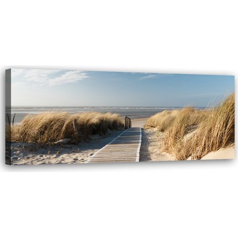 Tableau sur toile Dunes de la plage de la mer 90x30 (1/5)