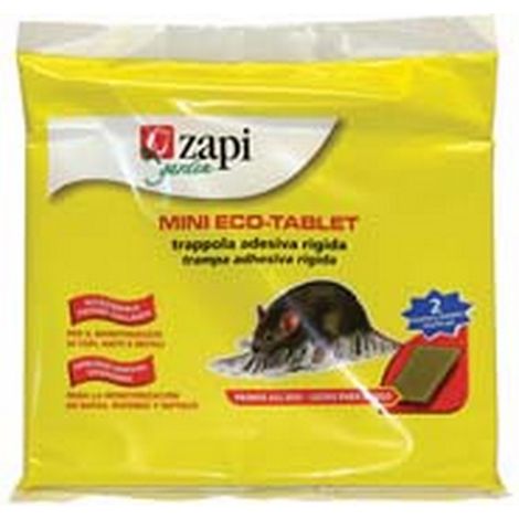 24CF colla per topi mini eco-tablet  - busta con 2 tavolette adesive da cm.14x19