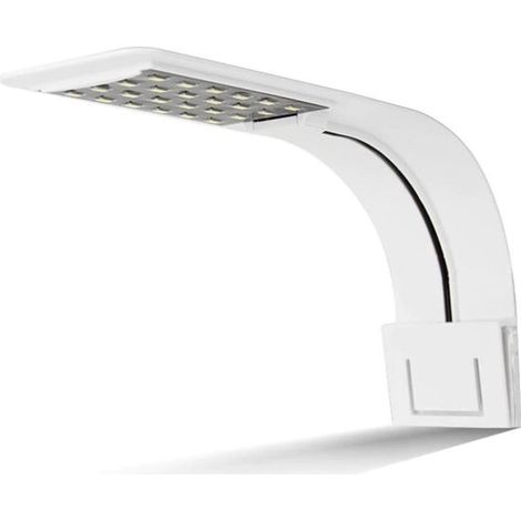 LED-Aquariumlampe – 220 mm – Weißes Licht – Leistungsstarke Beleuchtung – Für alle Aquarientypen geeignet – Schwarz (1/5)