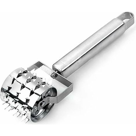Marteau pour attendrisseur à Viande, Rouleau pour attendrisseur à Viande, Aiguille roulante pour Viande en Acier Inoxydable, Marteau à Steak à Rouleau Robuste, pour Steak Poulet Porc Buf (1/5)