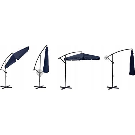Parapluie déporté 3M bleu et bleu marine (1/5)