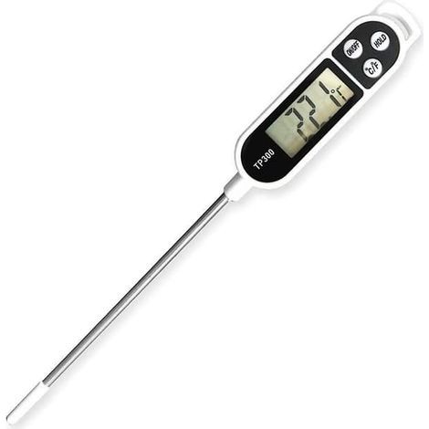 Thermomètre de cuisine universel, thermomètre de cuisson numérique, thermomètre à viande, plage de lecture de 50 °C à 300 °C, avec commutateur °C/°F. (1/5)