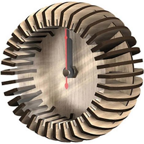 Horloge en bois à faire soi-même, décoration créative pour le salon, horloge de bureau (1/3)