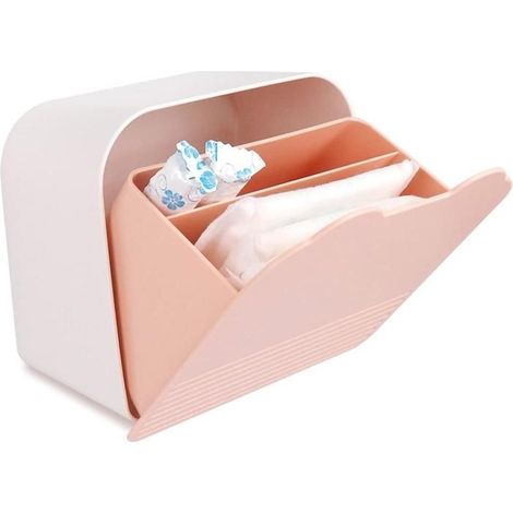 Boîte de rangement pour serviettes hygiéniques, sac de rangement portable en plastique pour serviettes hygiéniques pour salle de (1/5)