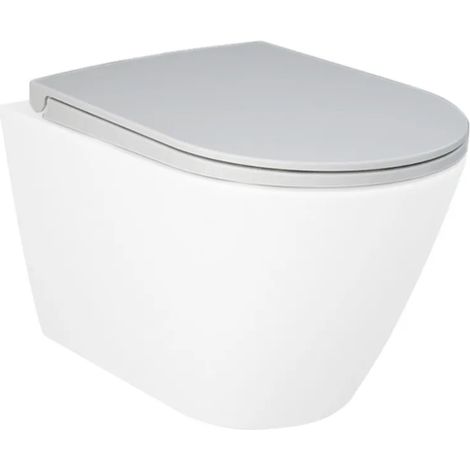 Copriwater slim serie Feeling soft-close in bianco matt con sgancio rapido (1/5)