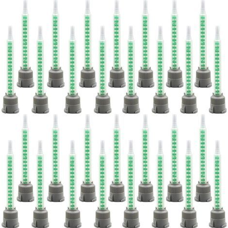 Pack of 30 static mixing nozzles - Mixing nozzle for 2K glue - 1:1 - Mixing tube - Mixer tips - Plastic glue - Static mixer for plastic glue - Two-component glue (1/5)