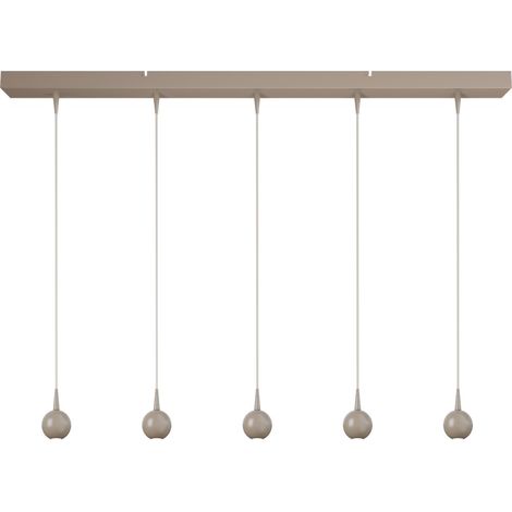 Lampe suspendue à 5 lumières Talana terra beige Ø 6cm DTW - 2411-36-36-100-5 (1/3)