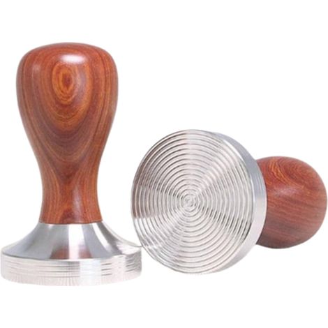 Porte-Filtre Sans Fond - 49 mm 51 mm 58 mm - Pour Machine À Expresso - Barista - Acier Inoxydable 304 - Bois De Rose - 1 Pièce (1/5)