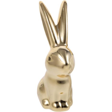 Hasenfigur Osterhasen Keramik Ornament Tischdeko Hasen