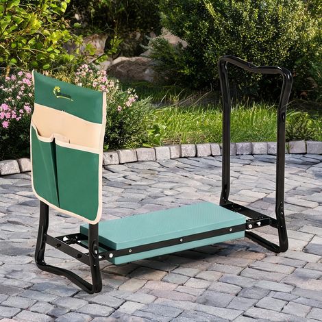 Jardinage à genoux ou assis banc pliable en acier et mousse EVA (1/5)
