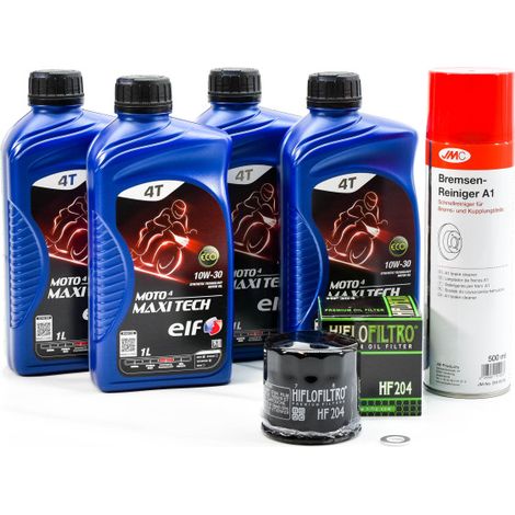 Kit Entretien Vidange Standard pour HONDA CBR 500 R de 2013 à 2023 - ELF MOTO 4 MAXI TECH 10w30 4L