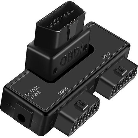 Câble adaptateur OBD2 double, connecteur de câble d'extension OBD 16 broches, 16 conducteurs, câble universel DC5521 (1/5)