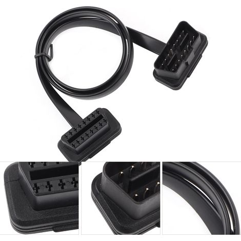 Câble d'extension OBD2 mâle-femelle 16 broches pour diagnostic automobile, 60 cm (1/5)