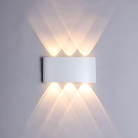 Applique Murale LED 6W Étanche IP65 - Blanc Chaud 3000K - Décorative pour Chambre, Couloir, Salon, Escalier, Hôtel, Bar