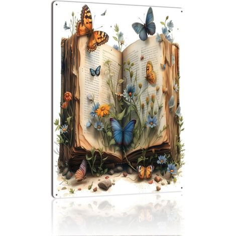Plaque Métallique Décorative Vintage pour Jardin de Pommier, Chaleur Rustique et Beauté Naturelle 30x20 cm. (1/5)