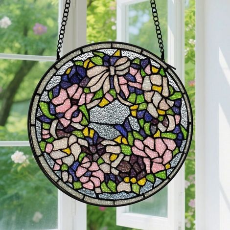 Capteur de soleil en vitrail - décoration spirituelle 20cm (1/4)