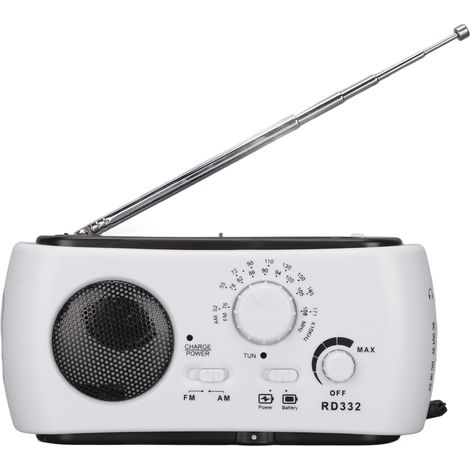 RD322 Multifunktions-AM/FM-Handkurbelradio, Notfallradio für Beleuchtung bei Stromausfällen und beim Camping (1/5)